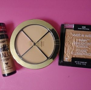 Milani Hello Halo and Wet n wild highlighting pow